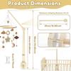 Wooden Crib Mobile Arm Decorative Baby Mobile Hanger Toy Bracket Accessories Also Used for Baby Strollers Bassinet Stroller Seat