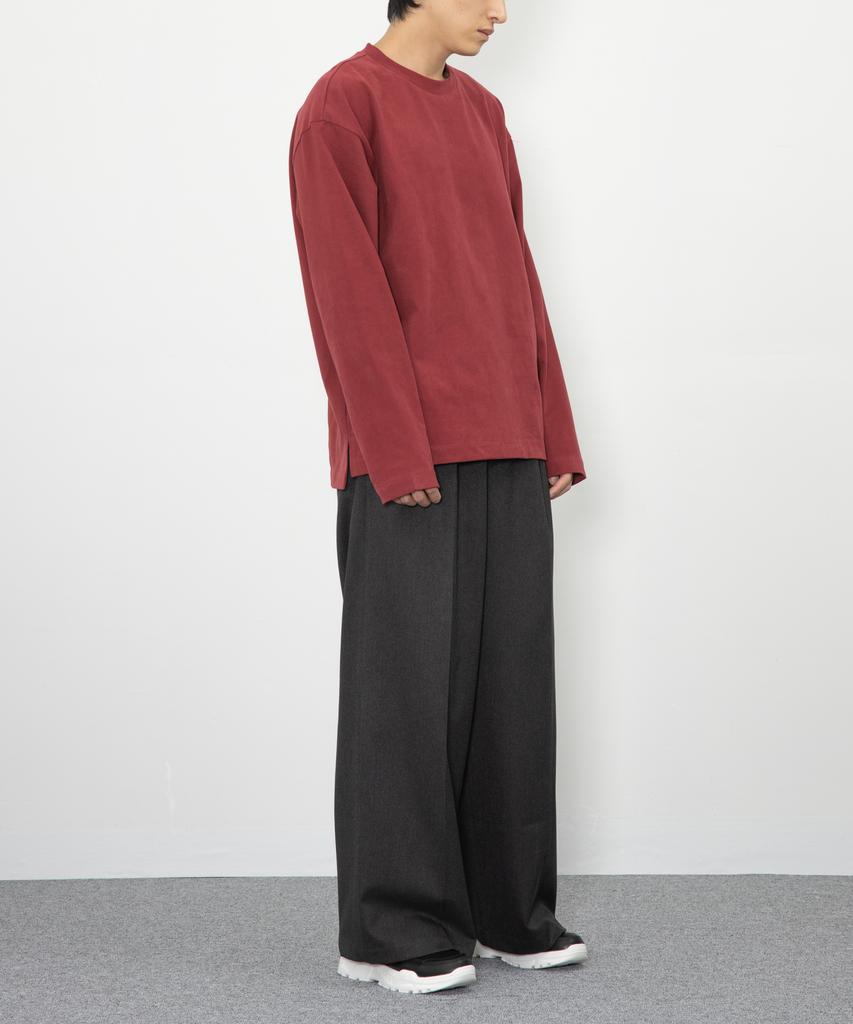 RAW TO RAW Mrt031 Brushed Cotton Oversized Long Sleeve Tee (Maple)