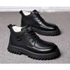 2025 Winter Shoes Mens Snow Boots Warm Plush Cold Winter Fashion Brand Male Footwear Non-slip Flat Ankle Boots Black