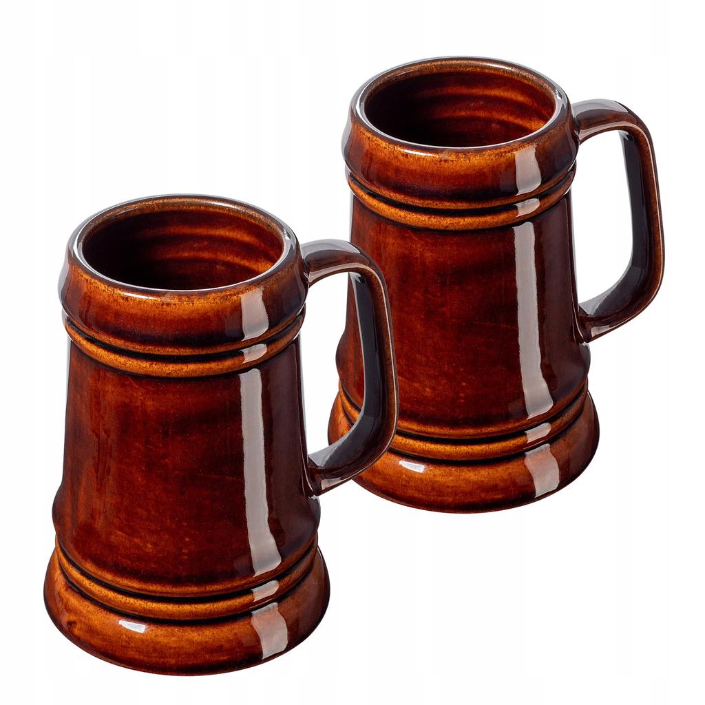 KADAX Bierkrug 500ml Groß Steinzeug Geschenk