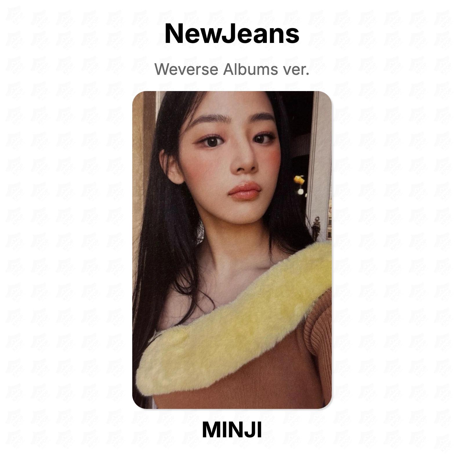 NewJeans Альбомы Weverse версия. Официальная фотокарта MINJI