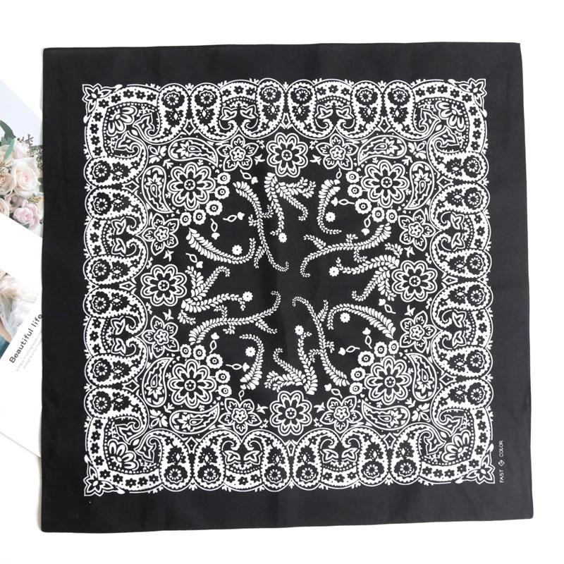 Unisex Hip Hop Women Men Bandana Scarf Punk Square Bandanas Headwear Fashion Bohemian Head Scarf Headbands Hair Accessories
