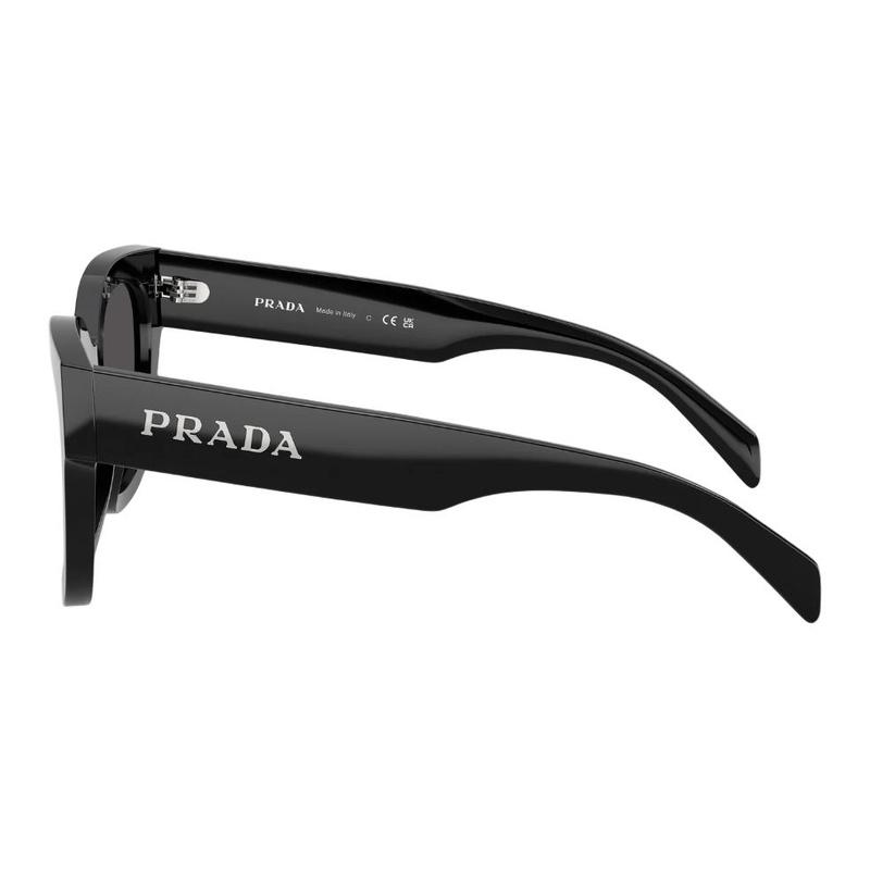 Prada Brand Logo Acetate Square Sunglasses Women's Black Black 52 basic packaging-glasses case + packaging box
