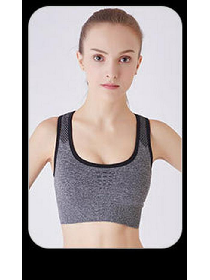 Shockproof Wirefree Cross Back Sports Bra for Running & Yoga