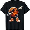 Dabbing Basketball Ball with Sunglasses Funny Basketball T-Shirt