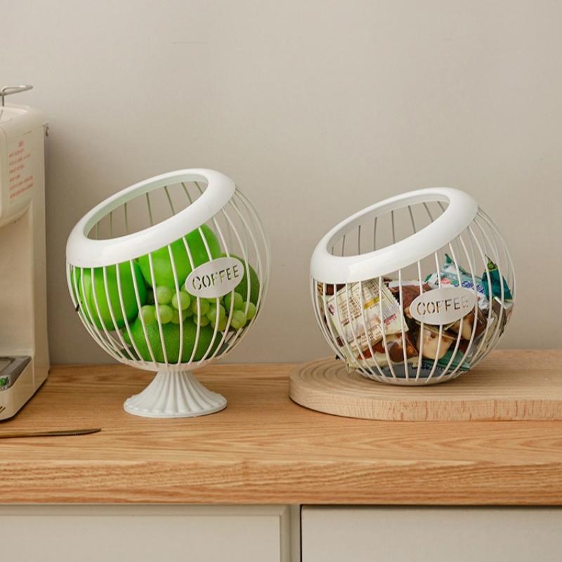 Kreativer Obstkorb Eisen Kaffeekapsel-Organizer Blau Snack Trockenfrüchte Aufbewahrung Diagonalkorb Haushaltswaren