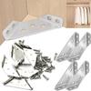 20-1PC Stainless Steel Angle Corner Brackets Universal Furniture Corner Connector Brace Joint Fastener Bedframe Cabinet Drawer