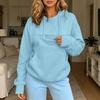 Pet Cat Pocket Hoodie Fleece Lined Casual Winter Sweatshirt Coat Loose Fit Long Sleeve Youth Women