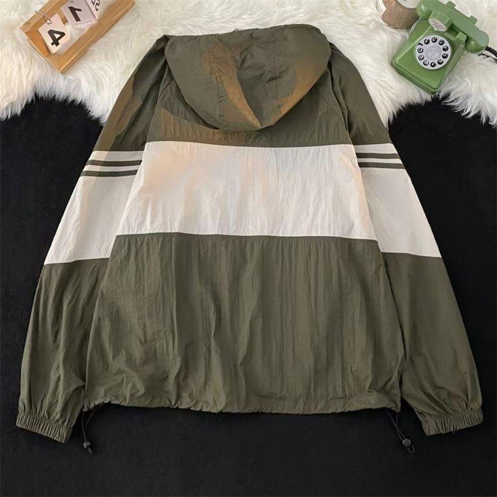 Loose Jackets Men Patchwork Windbreaker Coats Tracksuit Spring Autumn Cardigan  Autumn