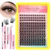 Single Cluster C Curved Multi-Hair False Eyelash Set 10-20Mmdiy Segmented Grafting Thick Eyelashes