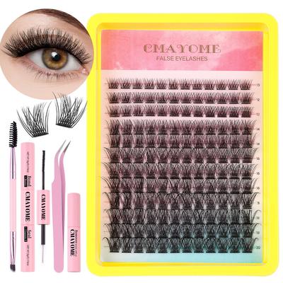 Einzelner Cluster C-Bogen Mehrhaar-Falsche Wimpern Set 10-20mm DIY Segmentierte Grafting Dicke Wimpern