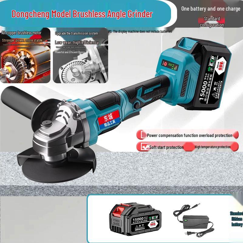 Brushless Electric Drill & Angle Grinder - Lithium Battery Rechargeable, Multifunctional Hand Grinder for Cutting and Grinding.