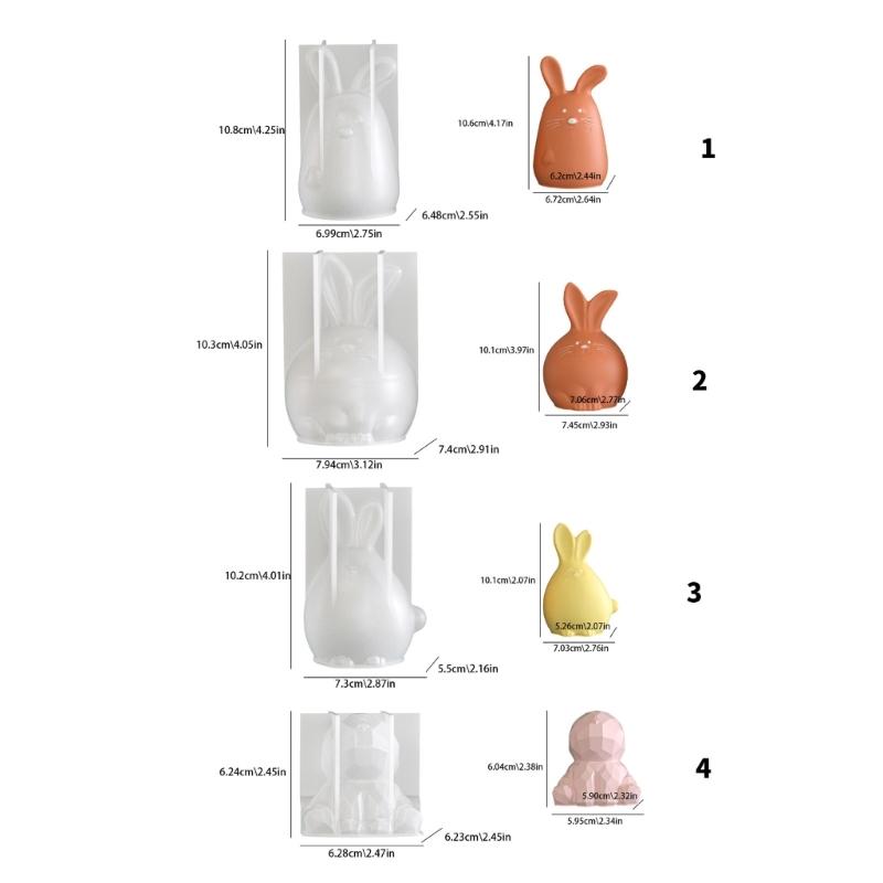Rabbit Candle Crafting Mold Silicone Mould for Unique Handmade Crafts Epoxy Resin Wedding Decoration Making Mold