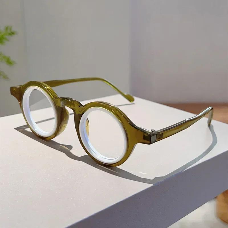 Vintage Luxury Brand Designer Round Optical Glasses Small Frame Women for Men Steampunk Computer Popular Myopia Glasses Frames