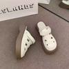 Two New Sandals for Women's 2025 New Hole-hole Mori Roman Shoes, Lazy Half Slippers, Women's Height Increase