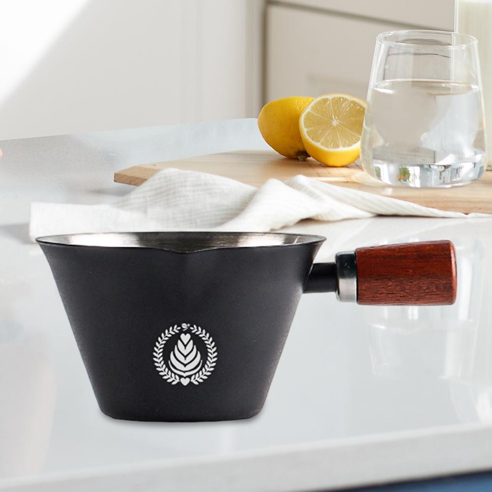 Coffee Measuring Cup Stainless Steel Coffee Extract Cup Espresso Cup Italian Liquid Cup Coffee-Ounce Cup Milk-Jar Milk Cup 100m