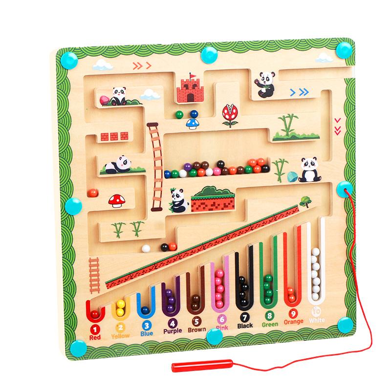 Children's Magnetic Maze Color Matching Montessori Toys Concentration Training Early Education Logic Thinking for 3+ Children