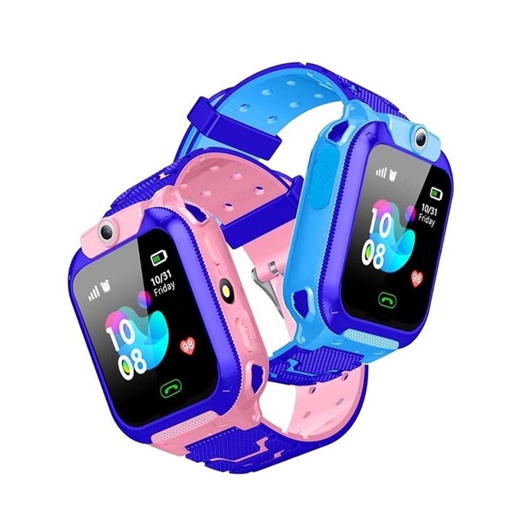 Q12B Kids Smartwatch Children Phone Watch with Call Voice Chat Location SOS Alarm Camera Flashlight Birthday Gifts Wrist Watch for Boys Girls