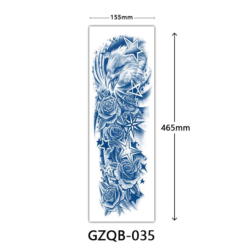 Herbal Tattoo Stickers, Semi-Permanent Tattoo Stickers, Herbal Juice Full Arm Tattoo Stickers