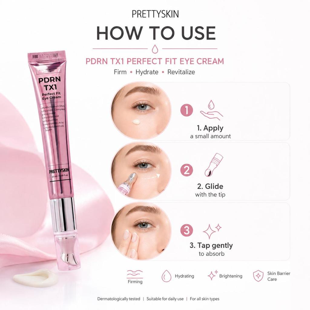 PRETTYSKIN PDRN TX1 Perfekte Passform Augencreme 20g