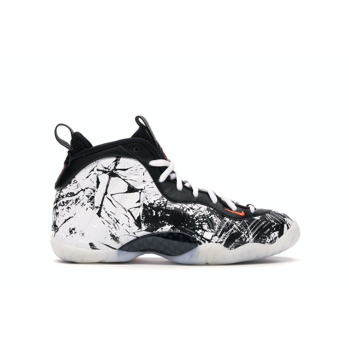 

Кроссовки Nike Little Posite One BG Shattered Backboard Белый Черный Total-Orange 644791-011