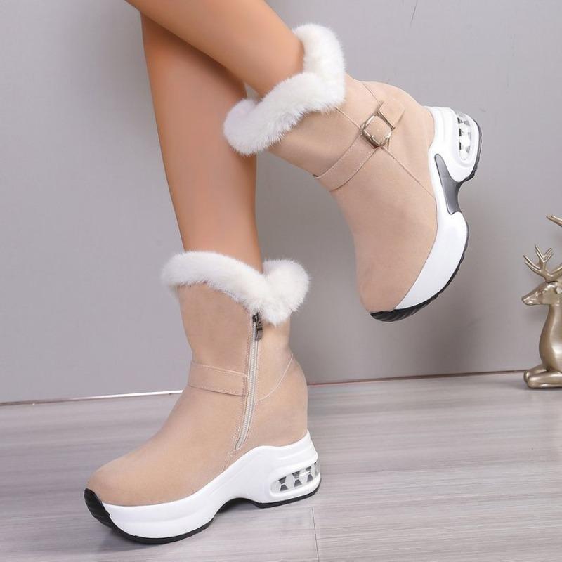 Large-sized Shoes Snow Boots Thickened and Warm Mid-calf Snow Boots Cotton Boots