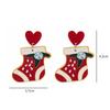 Snowman Christmas Tree Bells Christmas Earrings Christmas Ear Hook Dangle Earring Christmas Gift