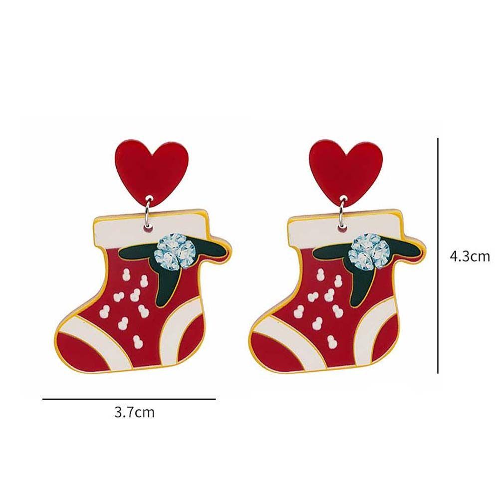 Snowman Christmas Tree Bells Christmas Earrings Christmas Ear Hook Dangle Earring Christmas Gift