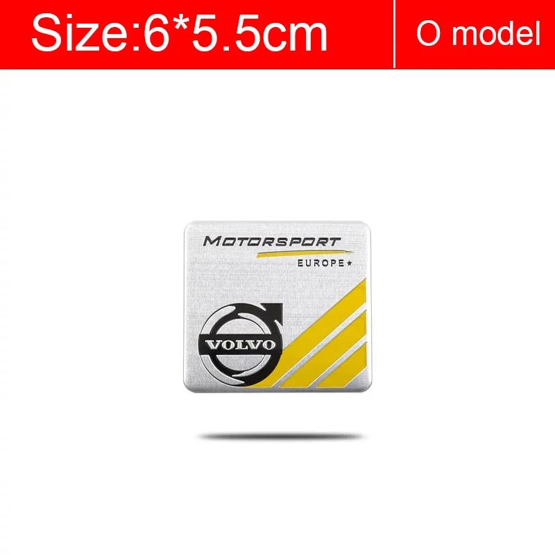 1pcs Car Accessories 3D Aluminum Logo Indoor Decoration Fender Trunk Stickers For Volvo Rdesign T6 AWD C30 C70 S40 S60 S70 S80