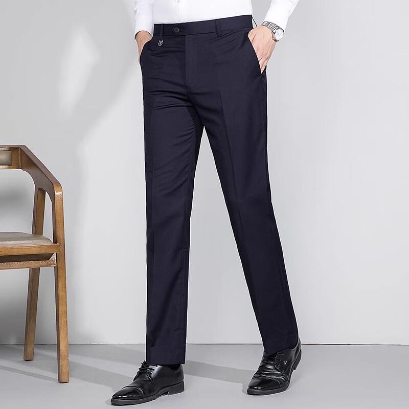 MONTAGUT Men s Straight Fit Summer Business Casual Trousers 32