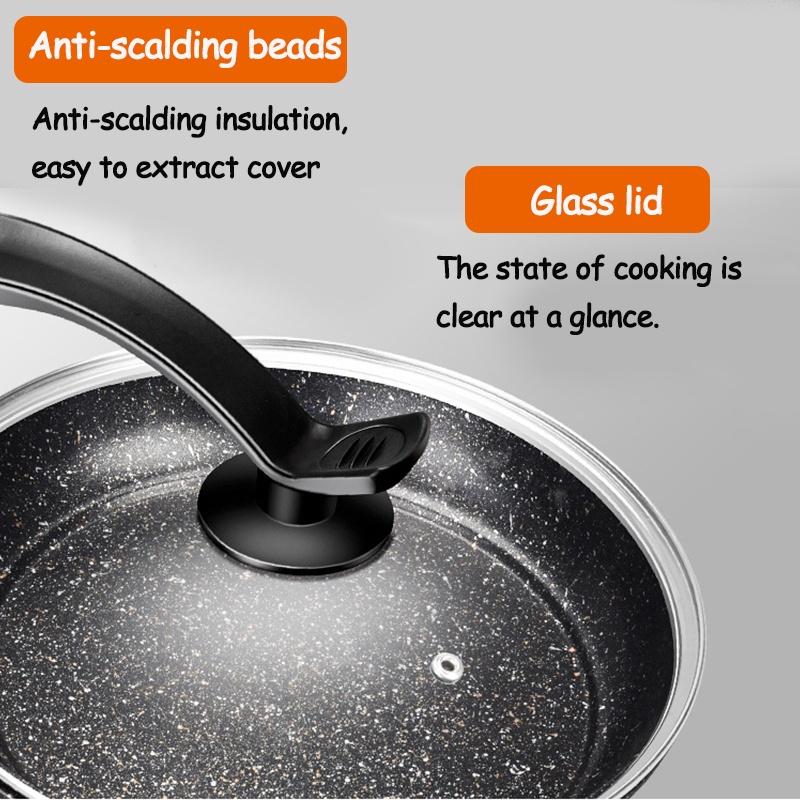 Universal Stone Pans Household Maifanshi Nonstick Frying Pan with Soft Resistant Handle Induction Cooker Gas Stove 26cm