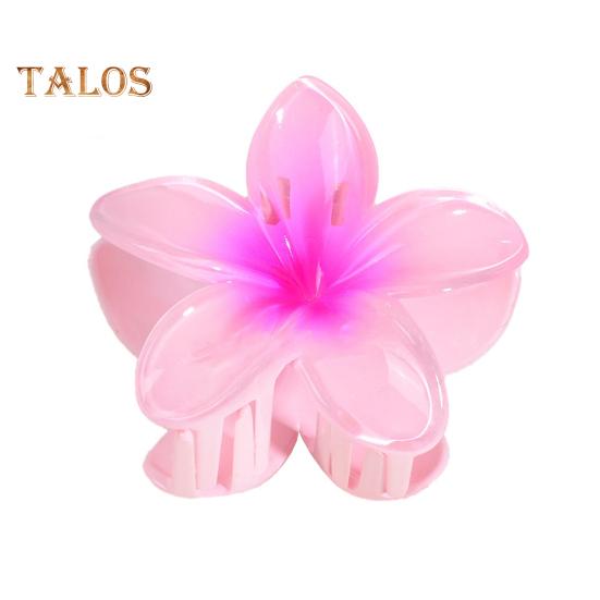 

Коготь для волос в форме цветка, заколка для волос ярких цветов, коготь для душа на затылке, декоративный аксессуар для фиксации волос розовый