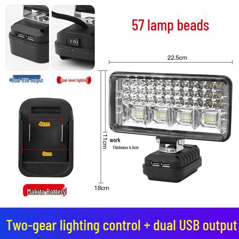 Makita-Compatible High Brightness LED Work Lamp