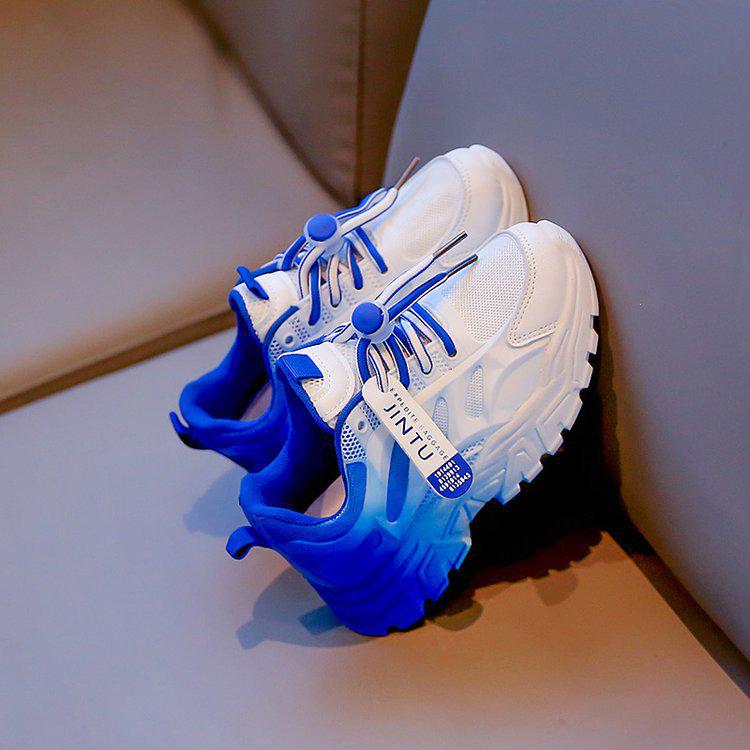 Girls' Summer 2025 White Mesh Breathable Sports Shoes