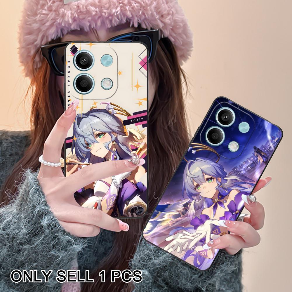 HSR Robin Matte TPU Mobile Phone Case for Xiaomi Redmi Note 14 13 12 11 S Pro Plus 4G 5G Colorful Printing Cover