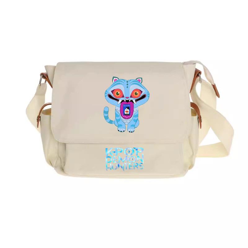 New Kpop Demon Hunter Group Printed Crossbody Bag Korean Wave Peripheral Shoulder Bag Crossbody Bag Canvas Bag Girls KTY