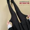 Combed cotton pantyhose women's gray tie slim rhombus babes wind thick autumn gray leggings
