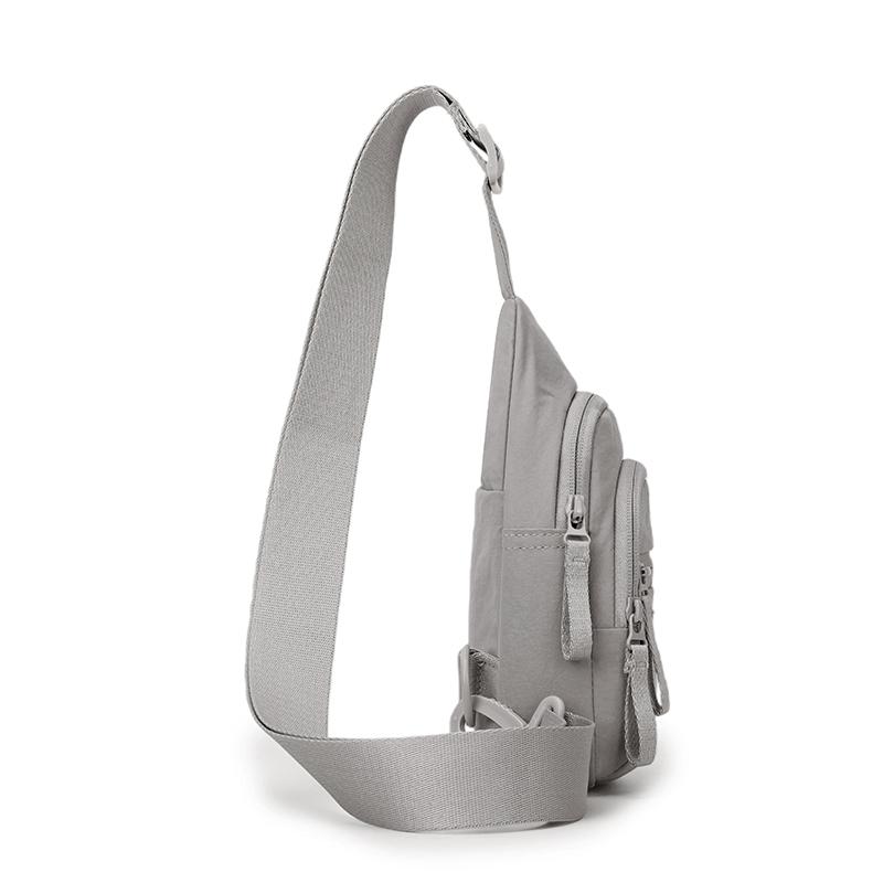Borsa a petto resistente in tessuto Oxford con tasche multiple – Borsa a tracolla leggera unisex per viaggi, attività all'aperto e uso quotidiano