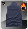 Men's Double-Sided Plush Winter Vest - 2024 Collection, Sleeveless Outerwear, Casual & Warm (Model 8822A)