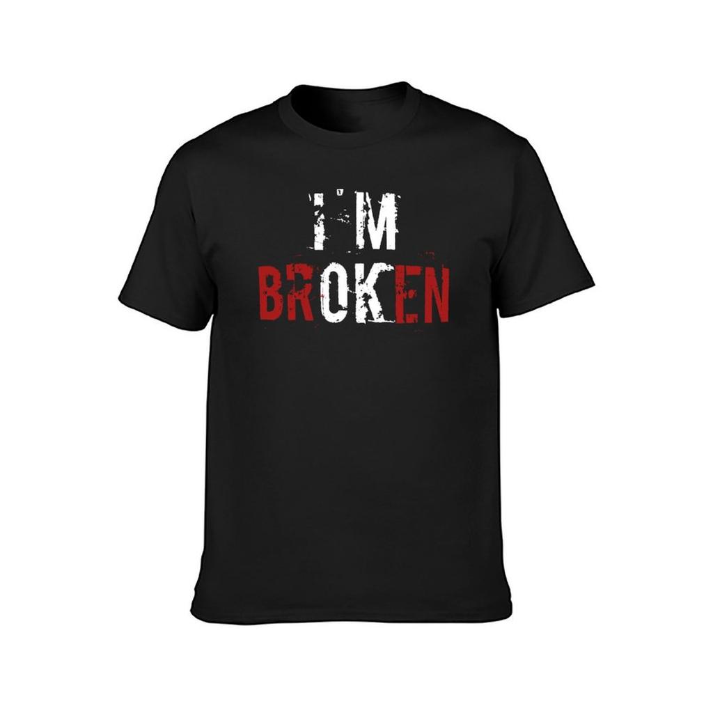 Im Broken OK T-Shirt Short sleeve tee anime clothes men t shirt