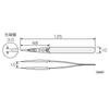 HOZAN ESD Soft Tip Tweezers P-643-J R-Shaped 125mm Anti-Static Total Length 10mm Opening Width 3.0mm