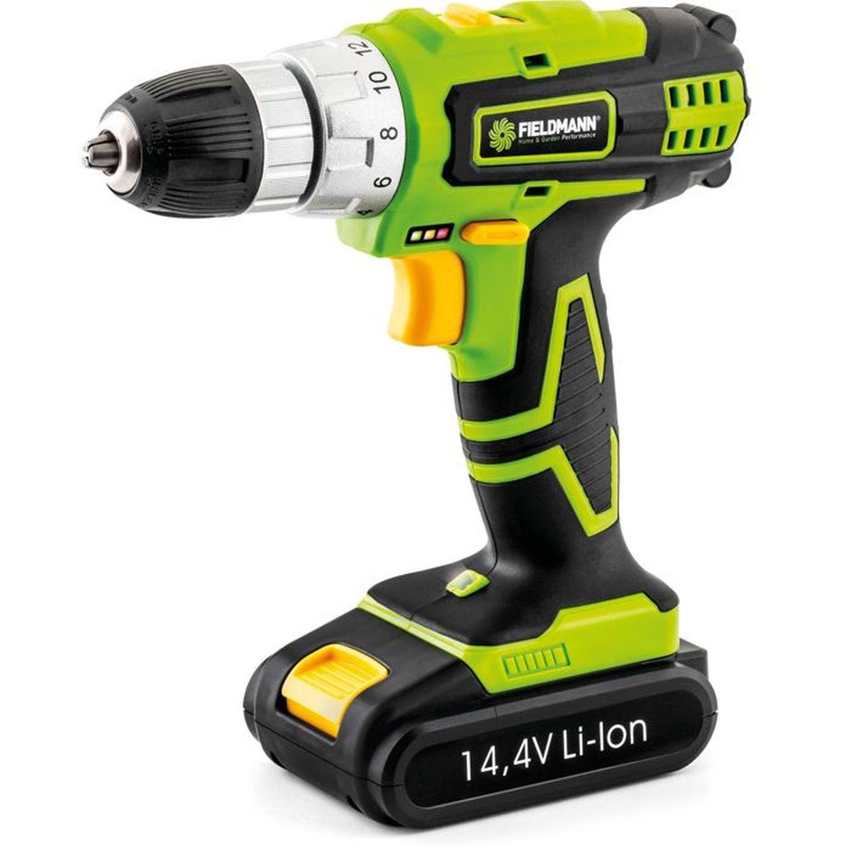 Fieldmann Schwarz/Grün Bohrmaschine + Akkuschrauber, Drill Fdv 10301-A 14.4 V 1 X 1.5 Ah Battery (Bohrmaschine) - Bild 3