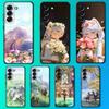 Funda de Teléfono de Anime Sousou No F-Frieren para Samsung Galaxy A13,A21s,A22,A31,A32,A52,A53,A71,A80,Carcasa Negra Blanda