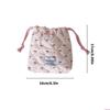 Small Cherrys Gingham Drawstring Bag For Travel Storage Organizing Small Items Portable Pouches