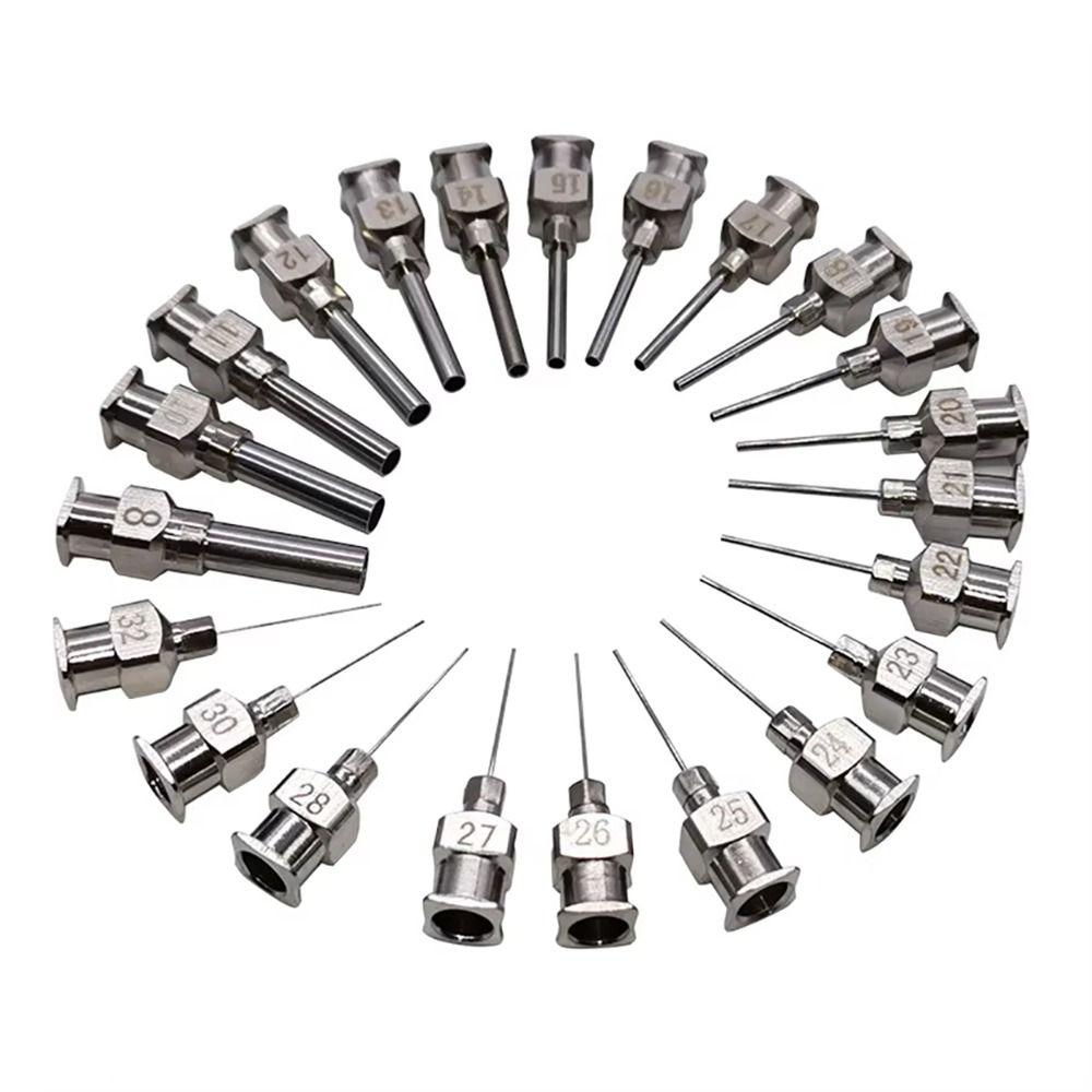 12Pcs Stainless Steel Industrial Glue Injection Needle Blunt Tip Glue Dispenser Tip