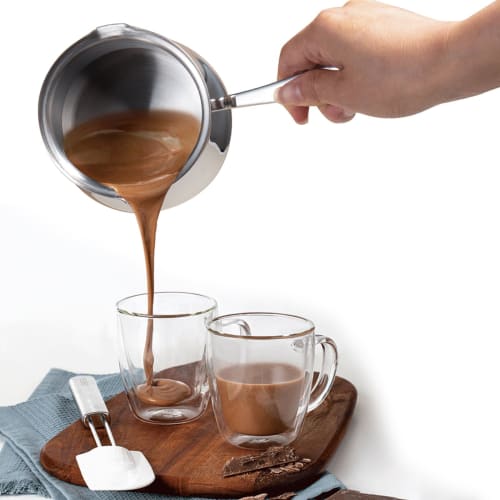 IMEEA Milk Pan, Saucepan, 18-10 Stainless Steel, Induction Compatible, 500ml, Saucepan, Mini Milk Pan, Silver