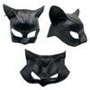 Soft Material Halloween Mask Catw Woman Mask, Black Cat Eye Costume Latex Full Face Leather Accessory for Masquerade Superhero Cosplay Party Glossy