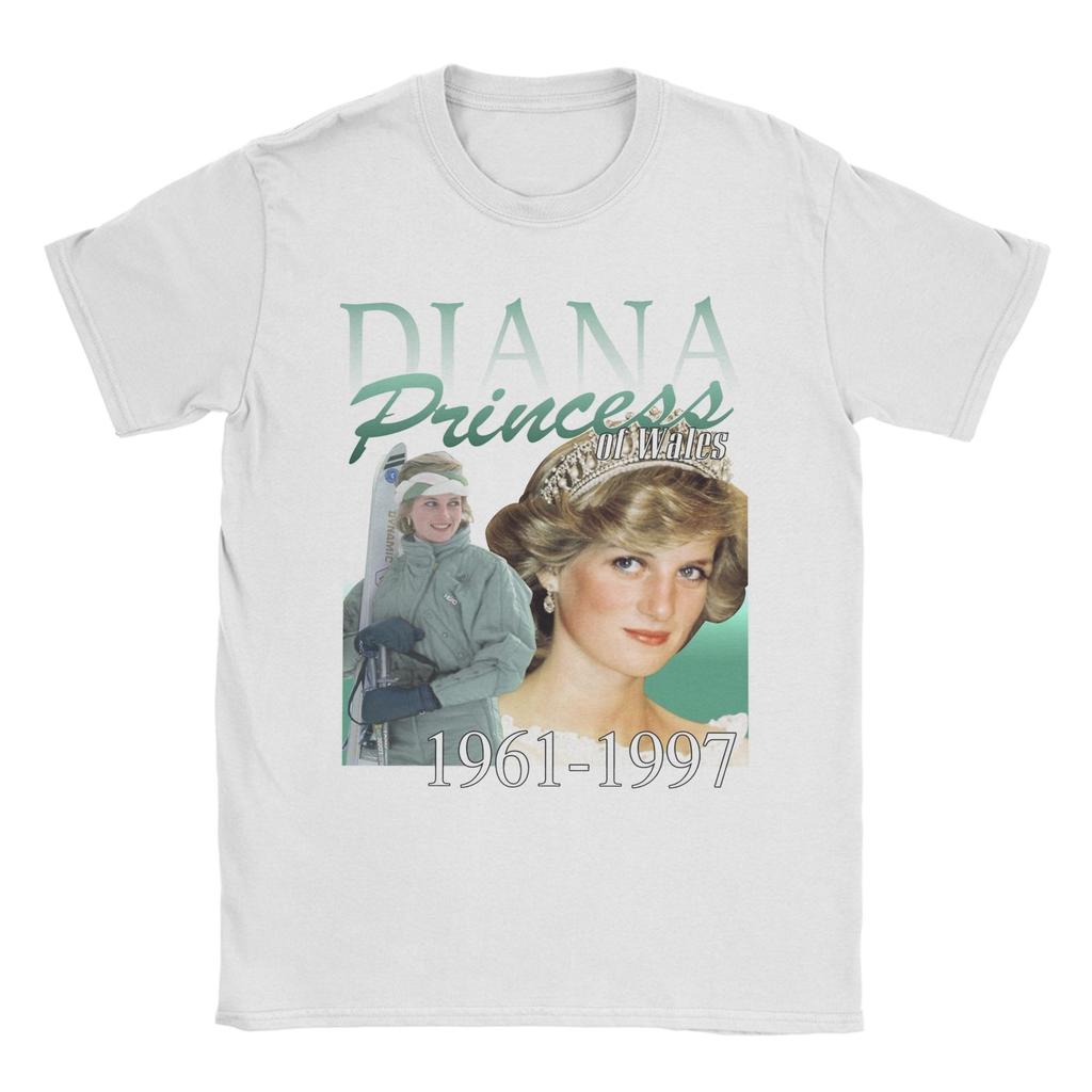 Diana Princess Vintage Style 1961-1997 T Shirts for Men Cotton Cool T-Shirt Crewneck  Tees Short Sleeve Clothing Gift Idea