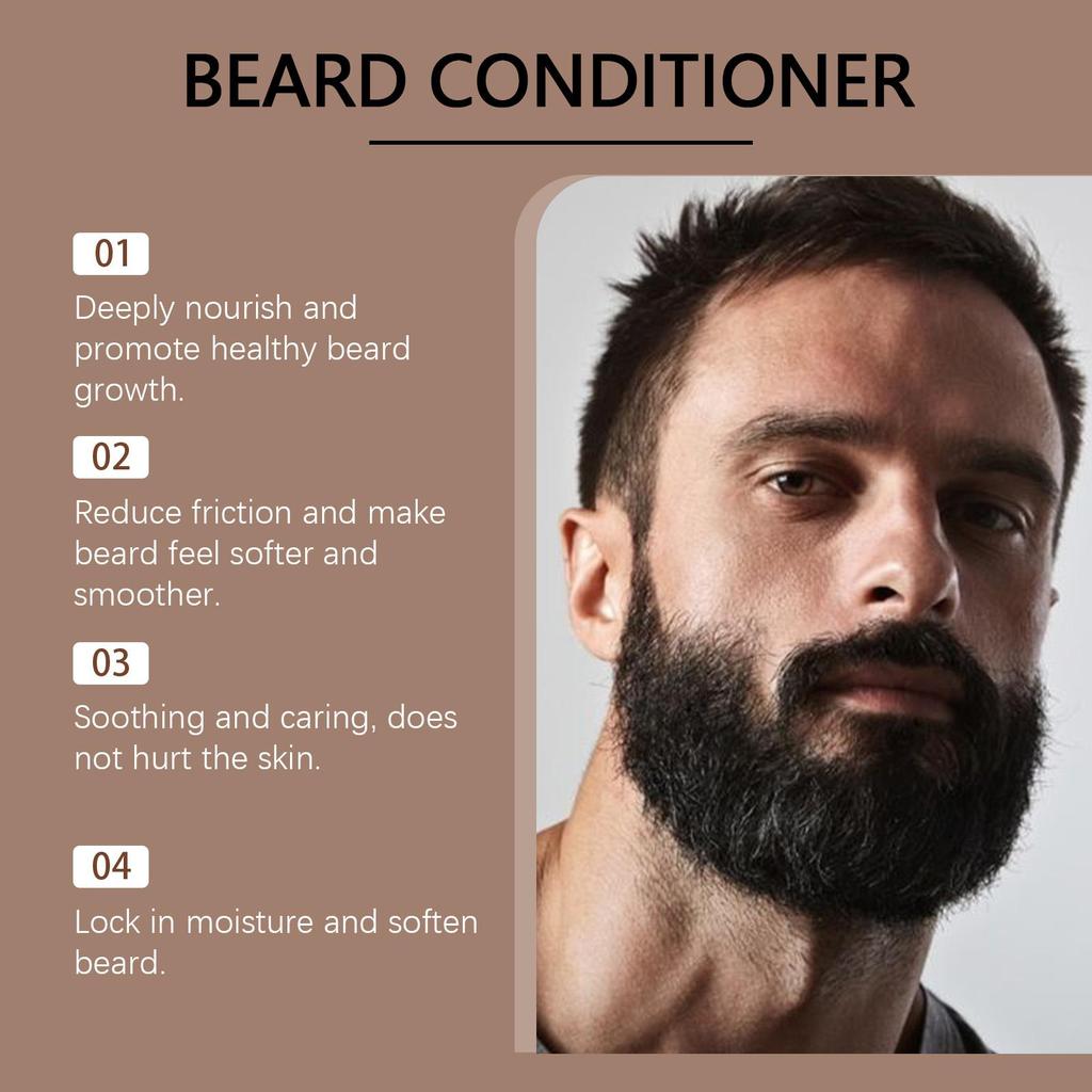 Men's Beard Care Nourishing Cream - Moisturizing, Softening, Shiny, Soothing, Gentle Care