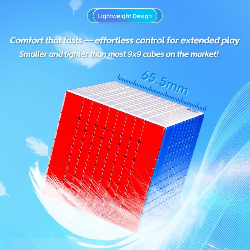 MoYu Meilong 9x9 V3 Stickerless Magic Cube [Authentic] Classroom Puzzle Magic Cube MoFang JiaoShi MFJS MEILONG 9x9x9 Puzzle 2025 Cube Toy (Standard Ed